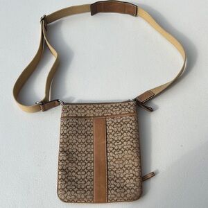 Coach Brown and Tan Crossbody Bag